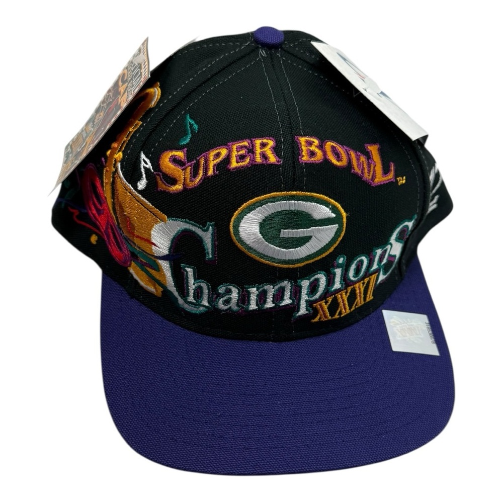 Vintage Logo Athletic Green Bay Packers Super Bowl XXVI Snapback Hat NWT NOLA